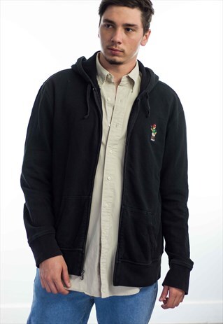 VINTAGE POLO BEAR RALPH LAUREN HOODIE SWEATSHIRT 90S XL 23.9