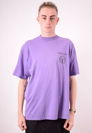 MENS VINTAGE T-SHIRT TOP MEDIUM PURPLE 90S