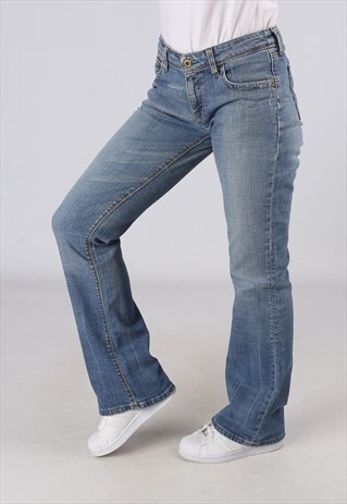 VINTAGE LEVIS 572 BOOTCUT FLARE JEANS UK 10 (9LAO)