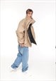 OVERSIZE BOMBER JACKET IN MOCCA BEIGE