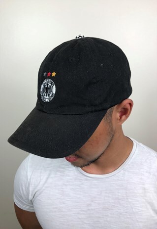 VINTAGE BLACK GERMANY FOOTBALL CAP