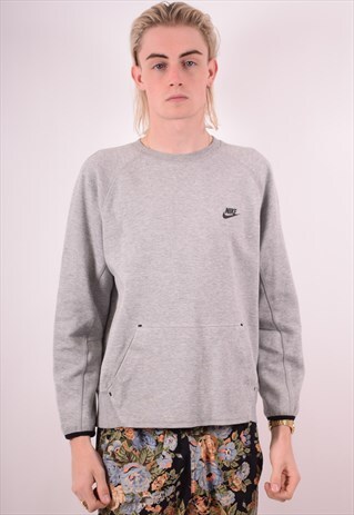 NIKE MENS VINTAGE SWEATSHIRT JUMPER MEDIUM GREY 90S
