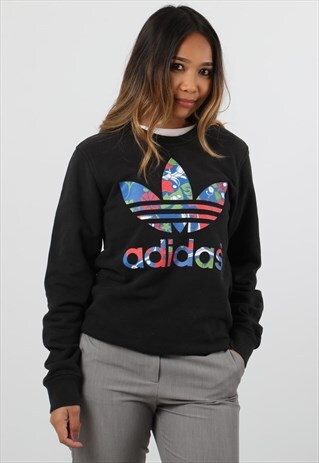 VINTAGE ADIDAS EMBROIDERED LOGO SWEATSHIRT