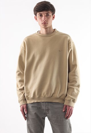 VINTAGE NIKE CREW NECK 90S BEIGE