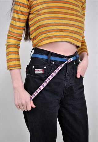 VINTAGE INDIE EMBROIDERY BOHO BLUE BELT