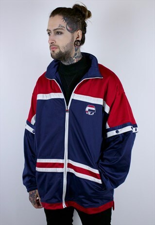 VINTAGE FILA TRACK TOP WITH DETACHABLE SLEEVES