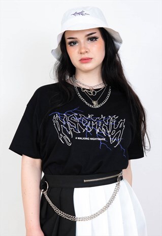 INSOMNIA LIGHTNING AESTHETIC T-SHIRT Y2K 2000S