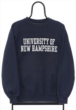 Vintage New Hampshire Spellout Navy Sweatshirt Womens