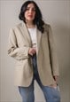 VINTAGE 90S OVERSIZED BLAZER IN ECRU