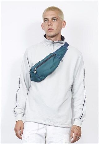 VINTAGE 90'S INVICTA DARK GREEN BUM BAG