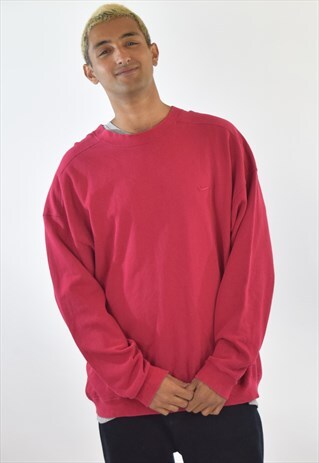 VINTAGE 90S RED NIKE CREW NECK SWEATSHIRT
