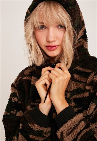OVERSIZED HOODIE - ARMY GREEN CAMOUFLAGE