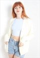Vintage 80's Cable Knit Cardigan Cream