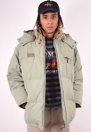 FILA MENS VINTAGE PADDED JACKET XXL GREEN 90S