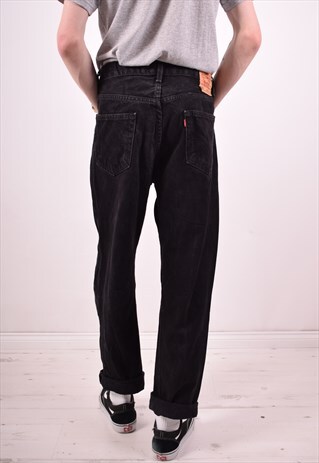 LEVI'S 550 MENS VINTAGE JEANS W34 L32 BLACK 90S