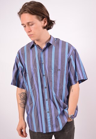 VINTAGE ELLESSE SHIRT STRIPES GREY