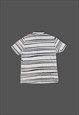VINTAGE STONE ISLAND MULTI-STRIPE POLO SHIRT IN WHITE