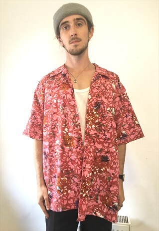 VINTAGE CRAZY JAZZY PRINT PATTERN SHIRT