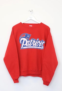 Vintage New England Patriots sweatshirt in red. Best fits L