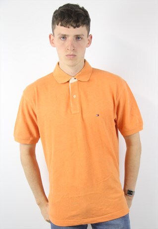 VINTAGE TOMMY HILFIGER ORANGE POLO SHIRT