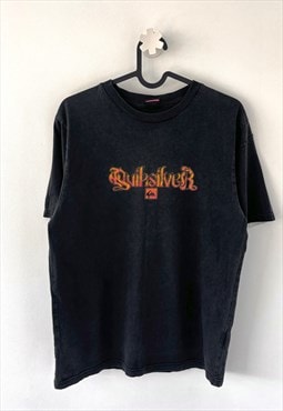 Vintage Quiksilver surf black Y2K graphic T-shirt small 