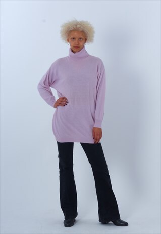VINTAGE DHAGA 1960'S ROLL NECK MOHAIR JUMPER
