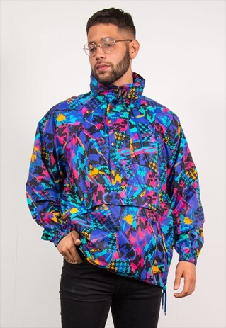 WATERPROOF CAGOULE WAVEY PATTERN