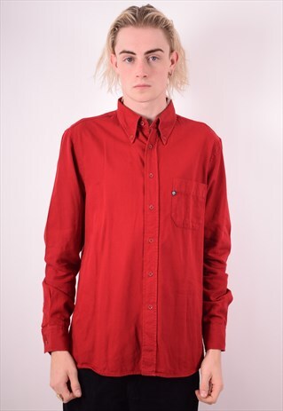 NORTH SAILS MENS VINTAGE SHIRT LARGE RED 90S