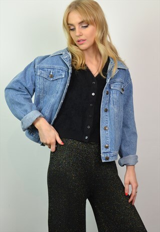 VINTAGE 90S LIGHT BLUE DENIM JACKET