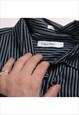 VINTAGE 90'S CALVIN KLEIN SHIRT STRIPED LONG SLEEVE BUTTON