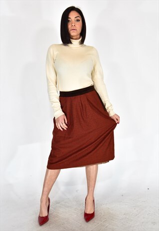 VALENTINO MISS V BROWN / RED CASUAL STYLE SKIRT