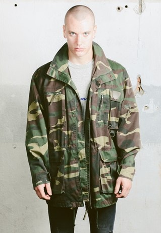 VINTAGE 90S CAMO PARKA COAT