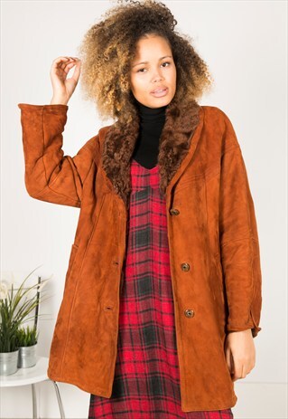 VINTAGE 80S WINTER SHEEPSKIN COAT / R009