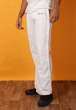 CHAMPION WHITE TRACK TROUSERS
