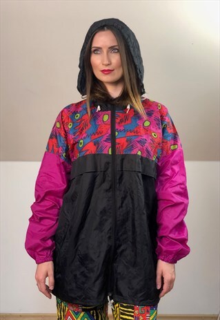 WINDBREAKER HOODIE JACKET FRESH VINTAGE 90S HOODIE SOCCER