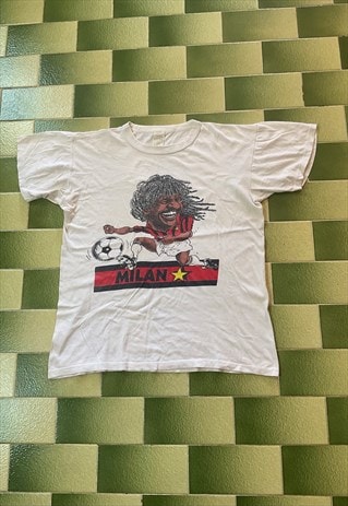 Vintage 90s Ruud Gullit AC Milan Caricature T-Shirt Fits L