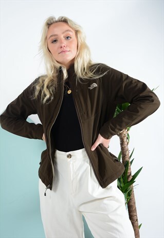 NORTH FACE OUTDOOR JACKET IN BROWN.