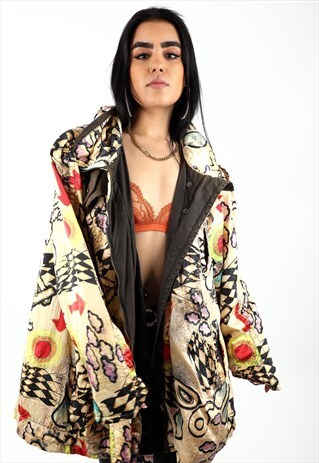 VINTAGE PATTERNED PADDED JACKET NJ75