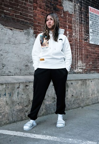 COMMOT CLASSIC ART HOODIE WHITE