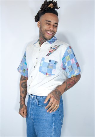 VINTAGE HAWAIIAN CRAZY PATTERNED SHIRT