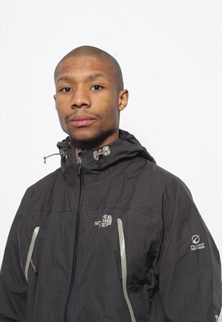 VINTAGE NORTH FACE HOODED WATERPROOF JACKET BLACK