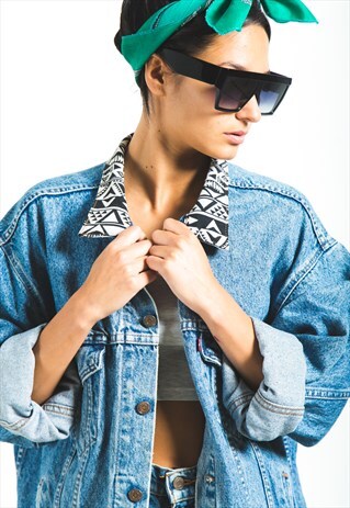 VINTAGE 80S LEVIS REWORKED CONTRAST COLLAR JACKET /0185
