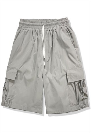 TRENDY LOOSE DRAWSTRING CARGO SHORTS