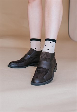 70s platform ankle boots