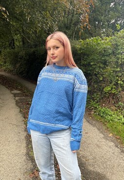 Vintage 80s Nordic Chunky Knitted Patterned Christmas Jumper