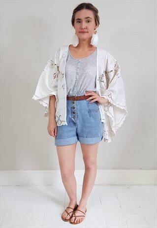 VINTAGE 80'S HANDMADE KIMONO CAPE STYLE COVER