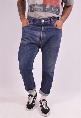 LEVI'S 501 MENS VINTAGE JEANS W38 L30 BLUE 90S