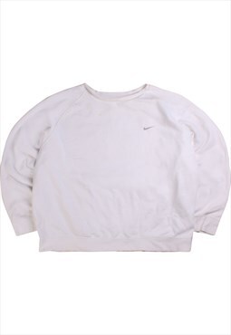 Vintage  Nike Sweatshirt Swoosh Heavyweight Crewneck White