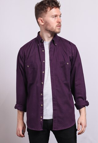 VINTAGE COTTON SHIRT PURPLE