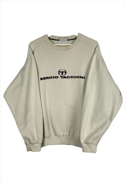 Vintage 90's Sergio Tacchini Sweatshirt in Beige L